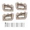 05-10 Jeep Grand Cherokee Front & Rear Inner Beige & Chrome Door Handle Repair Kit (Set of 4)