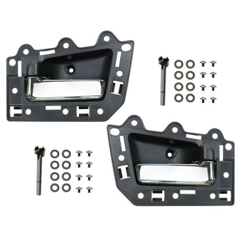 05-10 Jeep Grand Cherokee Rear Inner Gray & Chrome Door Handle Repair Kit PAIR