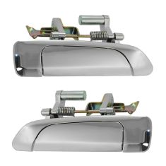 01-05 Honda Civic Sedan Rear Outer ALL CHROME Door Handle PAIR
