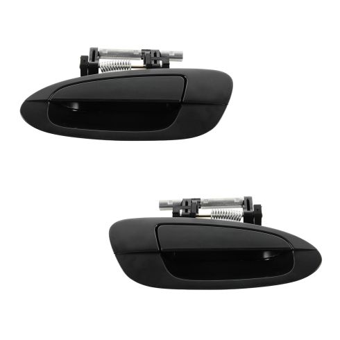 02-06 Nissan Altima Rear Outer Smooth Black Door Handle PAIR