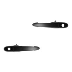 06-11 Buick, Chevy, Pontiac Mid Size Front Outer Smooth Black Door Handle w/Keyhole PAIR