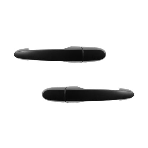 06-11 Buick, Chevy, Pontiac Mid Size Front Outer Smooth Black Door Handle PAIR