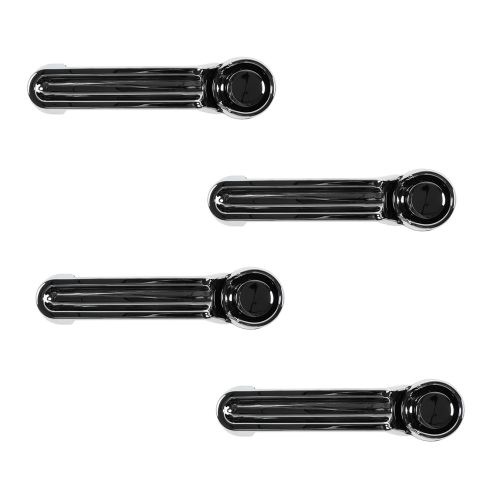 08-12 Jeep Liberty, 07-12 Wrangler; 07-11 Dodge Nitro Outside ALL CHROME Door Handle SET of 4