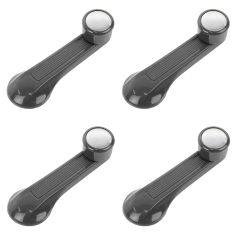 84-00 Honda Civic Gray & Chrome Window Crank Lever Handle (Set of 4)