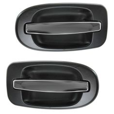 97-09 GM Mini Van Multifit Rear Outer Black w/Chrome Handle Sliding Door Handle PAIR