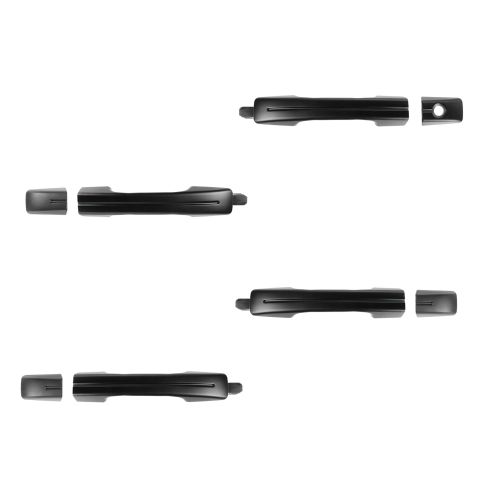 04-08 Acura TL Front & Rear Outer PTM Door Handle w/Covers Kit (Set of 4)