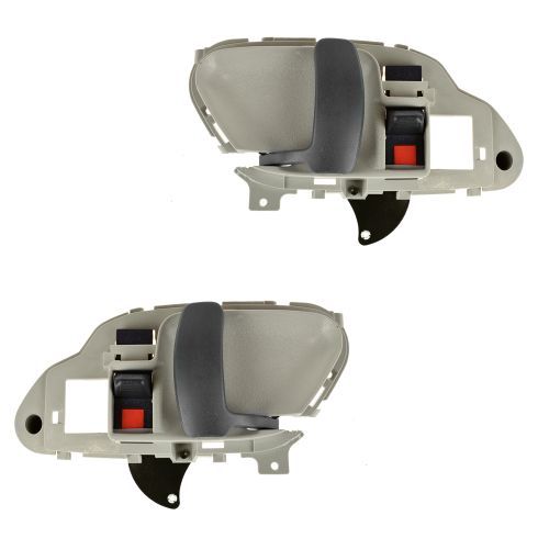 95-02 GM Full Size PU, SUV Inner Beige w/Gray Lever Inner Door Handle PAIR