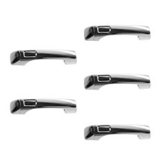 06-10 Hummer H3; 09-10 H3T All Chrome Outside Door Handle w/Cap SET of 5