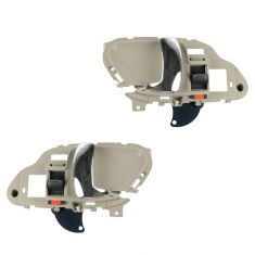 95-02 GM Full Size PU, SUV Inner Light Beige w/Chrome Lever Inner Door Handle PAIR