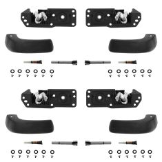 07-11 Full Size PU (New Body), SUV Inner Smooth Black Door Handle Lever Repair Kit SET of 4