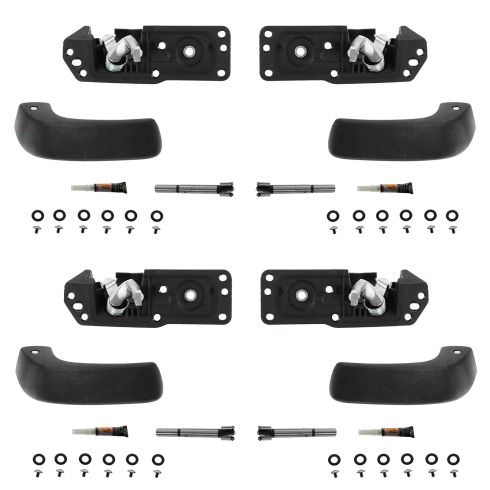 07-11 Full Size PU (New Body), SUV Inner Smooth Black Door Handle Lever Repair Kit SET of 4