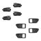 97-01 Toyota Camry Gray Inside Door Handle & Bezel (Set of 8)