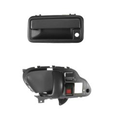 95-01 Chevy GMC Pickup, SUV Textured Black Outside & Gray Inside Door Handle LH