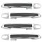 06-10 Hyundai Sonata Front & Rear Chrome w/Black Insert Outside Door Handle Kit (Set of 4)