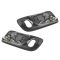 98-02 Honda Accord 4dr; 99-04 Odyssey w/Pwr Locks Front Gray w/Chrome Lever Inside Door Handle PAIR