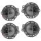 06-10 Jeep Commander Front/Rear Slate Gray w/Chrome Inside Door Handle w/Bezel Repair Kit (Set of 4)