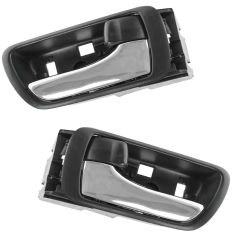 02-06 Toyota Camry Black w/Chrome Lever Inside Door Handle PAIR
