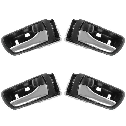 02-06 Toyota Camry Black w/Chrome Lever Inside Door Handle SET of 4