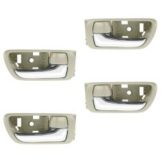 02-06 Toyota Camry Beige w/Chrome Lever Inside Door Handle SET of 4
