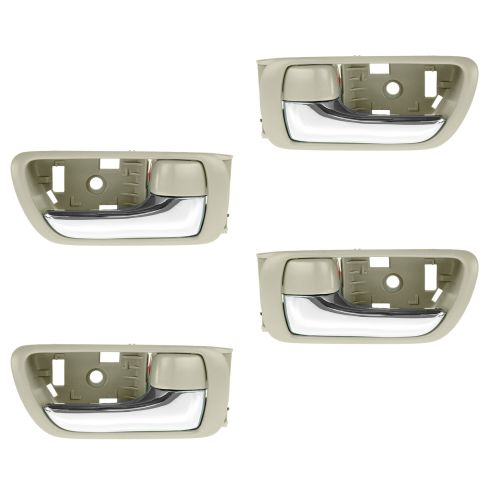 02-06 Toyota Camry Beige w/Chrome Lever Inside Door Handle SET of 4