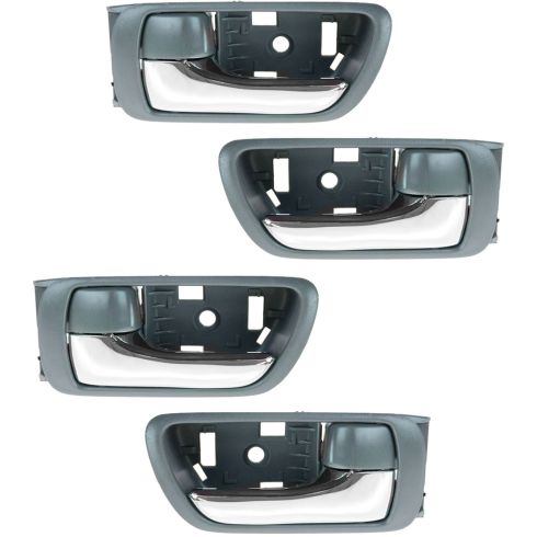 02-06 Toyota Camry Gray w/Chrome Lever Inside Door Handle SET of 4