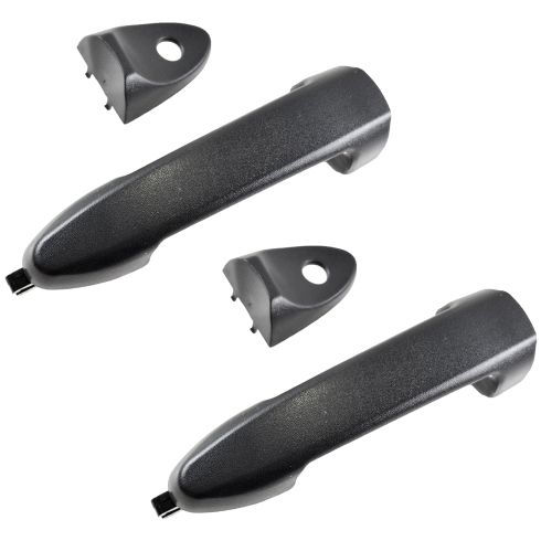 01-12 Escape; 05-12 Mariner, Escape Hybrid Front Txt Blk Outer Door Handle (w/Cap w/Keyhole) PAIR