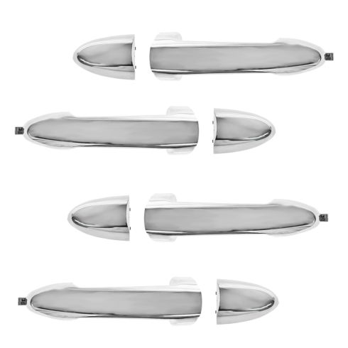 01-12 Escape; 05-12 Mariner, Escape Hybrid ALL CHROME Outer Dr Hndle (w/Cap w/o Keyhole) (Set of 4)