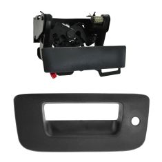 07-12 Silverado, Sierra Black Textured Tailgate Handle & Bezel Kit (w/Lock Provision)
