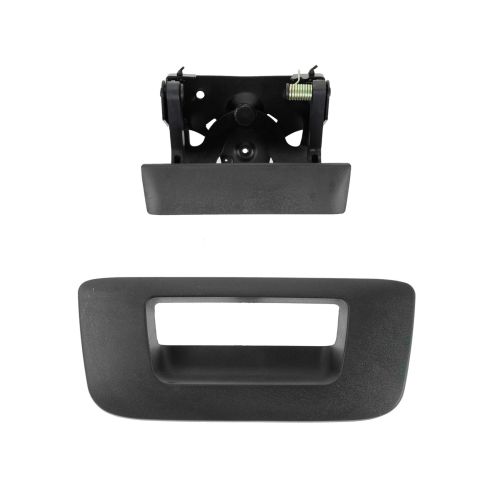 07-12 Silverado, Sierra Black Textured Tailgate Handle & Bezel Kit