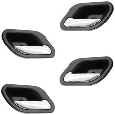 01 (from 3/1/01)-03 BMW 525i, 530i, 540i, M5 Black w/Chrome Lever Inside Door Handle (Set of 4)