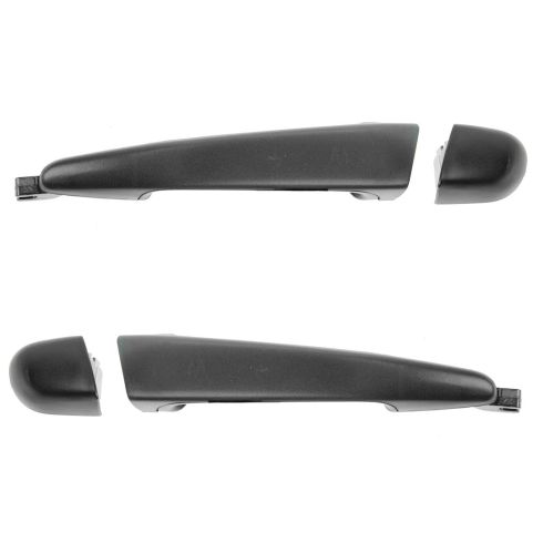 98-00 BMW 3 Series Sedan, Wagon Rear Textured Black Door Handle (w/Cover w/o Keyhole) PAIR