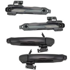 02-06 Toyota Camry; 03-08 Corolla Textured Black Door Handle w/Frame & Cover SET of 4