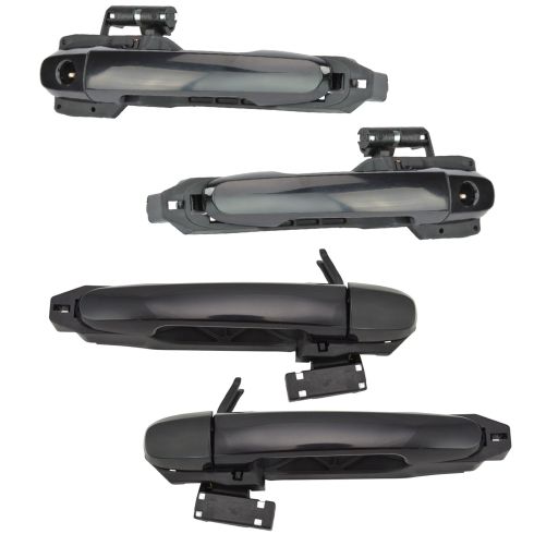 02-06 Toyota Camry; 03-08 Corolla Textured Black Door Handle w/Frame & Cover SET of 4