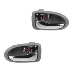 00-06 Mazda MPV Chrome & Gray Front Inside Door Handle PAIR