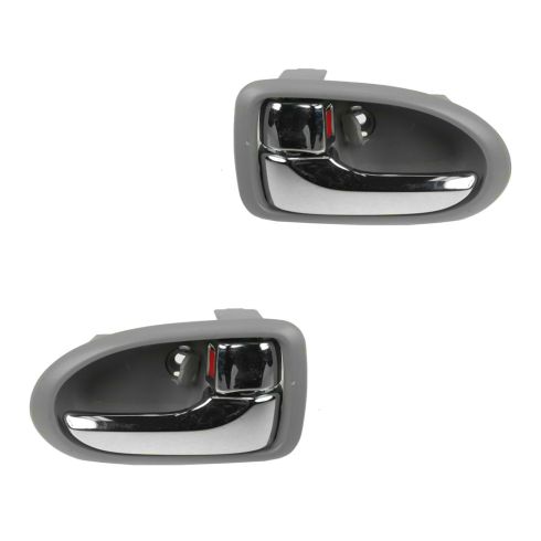 00-06 Mazda MPV Chrome & Gray Front Inside Door Handle PAIR