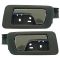 05-11 Cadillac STS; 06-11 STS-V Rear Black w/Chrome Lever Inside Door Handle PAIR
