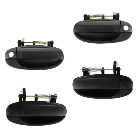 04-08 Aveo Hatchback; 09-11 Aveo 5; 09-10 G3/Wave Outside Textured Black Door Handle SET of 4