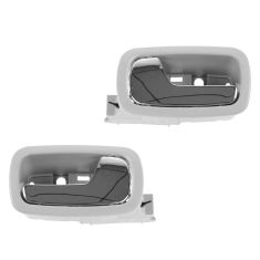 05-10 Chevy Cobalt Front Gray w/Chrome Lever Inside Door Handle PAIR