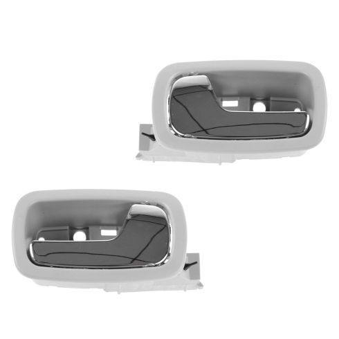 05-10 Chevy Cobalt Front Gray w/Chrome Lever Inside Door Handle PAIR