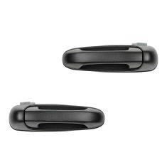 99-04 Jeep Grand Cherokee Rear Outer Textured Black Door Handle PAIR