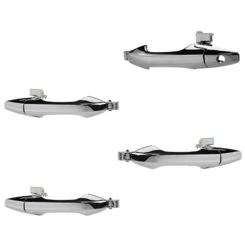 10-13 Honda Accord Crosstour Chrome Outside Front & Rear Door Handle Kit (RF w/o Keyhole) (Set of 4)