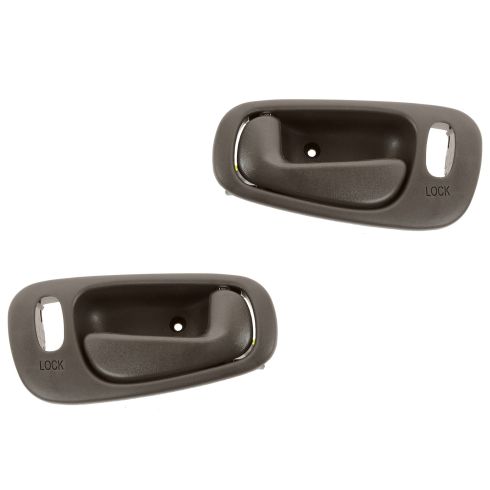 98-02 Toyota Corolla, Chevy Prizm (w/Manual Windows w/Power Lcks) Frnt Brown Inside Door Handle PAIR