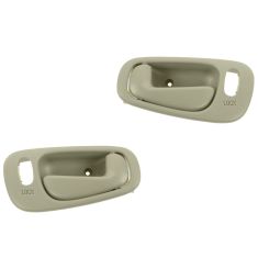 98-02 Toyota Corolla, Chevy Prizm (w/Manual Windows w/Power Lcks) Frnt Beige Inside Door Handle PAIR