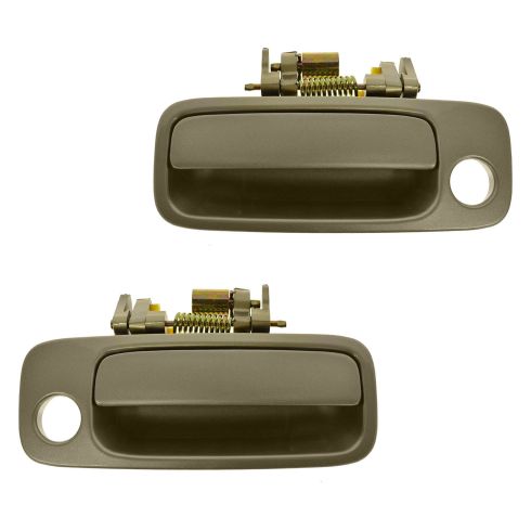 97-01 Toyota Camry, Lexus ES300 Front Beige (4M9) Exterior Door Handle (w/Keyhole) PAIR