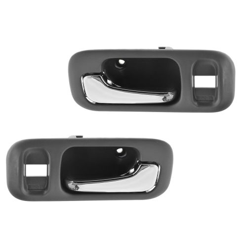 97-01 Honda CR-V; 95-98 Odyssey (w/Lock Provision) Inside Gray w/Chrome Pull Handle Door Handle PAIR