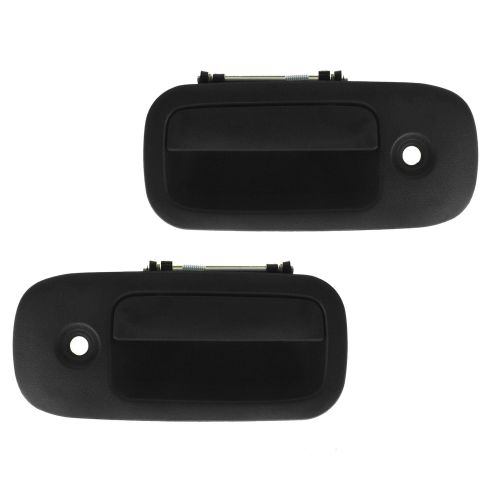 03-12 Chevy Express, GMC Savana Van Front Textured Black Outside Door Handle w/Keyhole PAIR