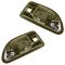94-97 Honda Accord 4DR (w/Power Locks) Rear (Beige w/Chrome Lever) Inside Door Handle PAIR