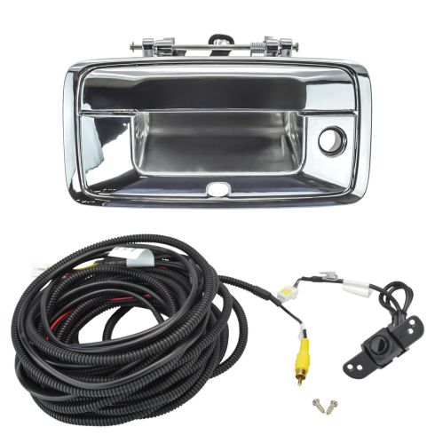 14-15 Silverado, Sierra 1500; 15 2500 3500 Chrome Rear View Back Up Camera Upgrade Kit (Add on)