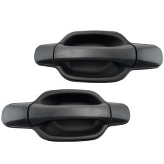 04-12 Chevy Colorado GMC Canyon Crew Cab Textured Black Rear Outside Door Handle Pair