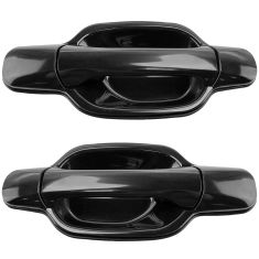 04-12 Chevy Colorado GMC Canyon Crew Cab PTM Black Rear Outside Door Handle Pair
